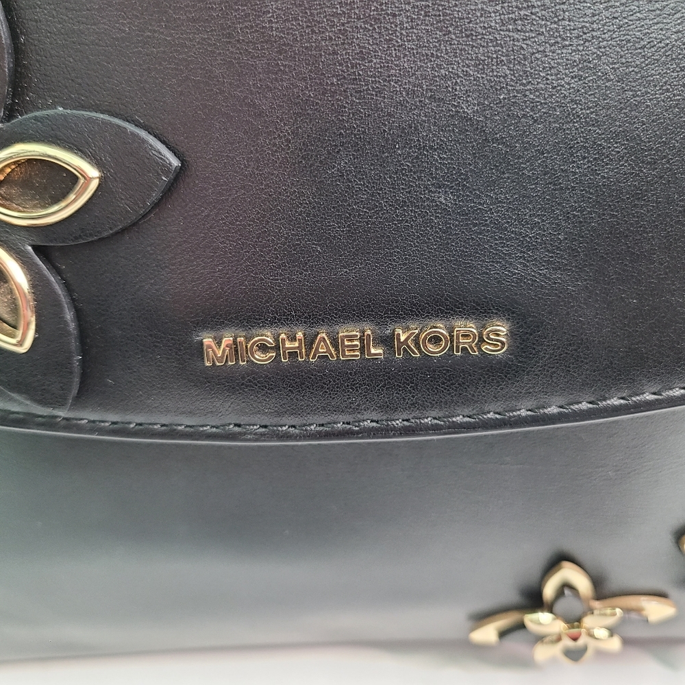Michael Kors Ava Flowers Small Leather Satchel bag - Picture 5 of 8